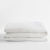 Classic Smooth Organic Cotton Sateen Bed Duvet Cover - White, Twin