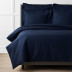 Premium Cool Supima® Cotton Percale Duvet Cover - Navy, Twin/Twin XL
