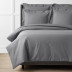 Premium Cool Supima® Cotton Percale Duvet Cover - Pewter, Twin/Twin XL