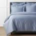 Premium Smooth Supima® Cotton Wrinkle-Free Sateen Duvet Cover - Blue Shadow, Twin/Twin XL