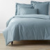 Classic Smooth Wrinkle-Free Sateen Bed Duvet Cover - Blue Shale, Twin