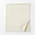 Classic Smooth Organic Cotton Sateen Flat Bed Sheet - Ivory, Twin