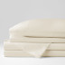 Classic Smooth Organic Cotton Sateen Bed Sheet Set - Ivory, Twin