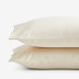 Premium Smooth Supima® Cotton Sateen PIllowcase Set - Cream, Standard
