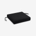Replacement Boxed Edge Chair Cushion - Black, 16 in. x 15 in.