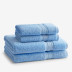 Turkish Cotton 4 Piece Bath Towel Set - Blue Water