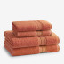 Turkish Cotton 4 Piece Bath Towel Set - Burnt Orange