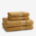 Turkish Cotton 4 Piece Bath Towel Set - Honey