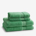 Turkish Cotton 4 Piece Bath Towel Set - Kelly Green