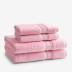 Turkish Cotton 4 Piece Bath Towel Set - Pink Lady
