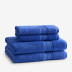 Turkish Cotton 4 Piece Bath Towel Set - Royal Blue