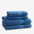 Turkish Cotton 4 Piece Bath Towel Set - Sapphire