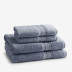 Turkish Cotton 4 Piece Bath Towel Set - Smoke Gray
