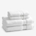 Turkish Cotton 4 Piece Bath Towel Set - White