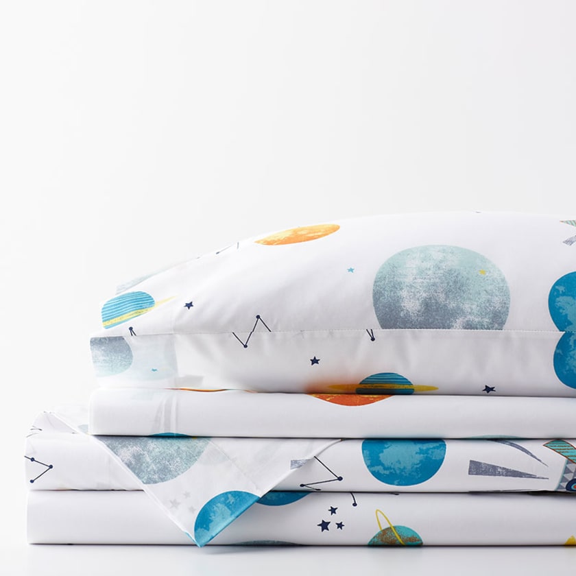 Space Travel Classic Cool Organic Cotton Percale Sheet Set