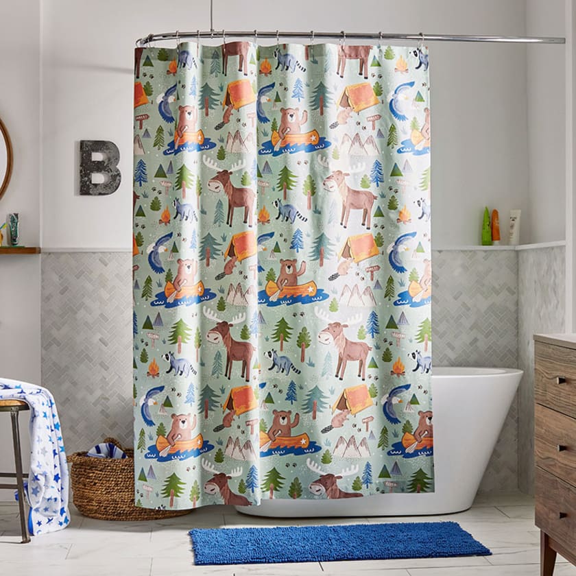 Wilderness Camp Classic Cool Organic Cotton Percale Shower Curtain