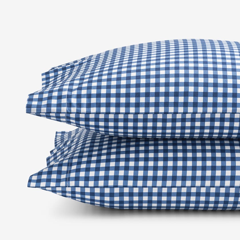 Gingham Classic Cool Organic Cotton Percale Pillowcases
