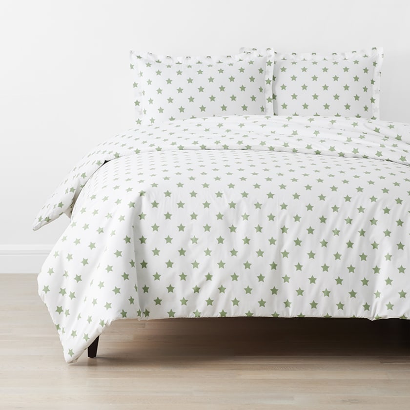 Stars Classic Cool Organic Cotton Percale Duvet Cover Set