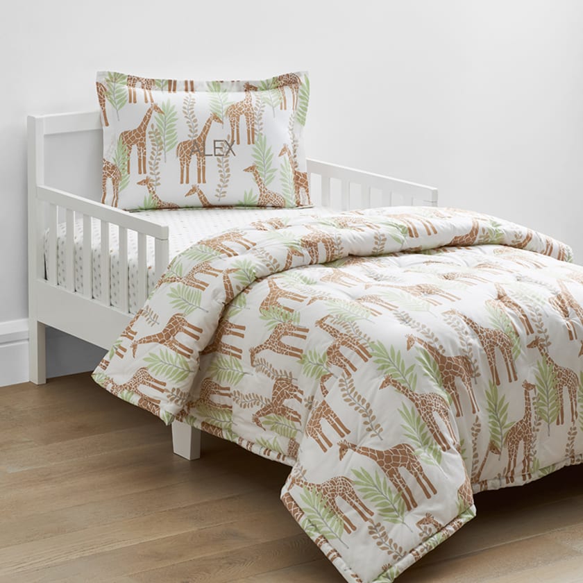 Giraffe Play Classic Cool Organic Cotton Percale Comforter Set - Multi, Toddler