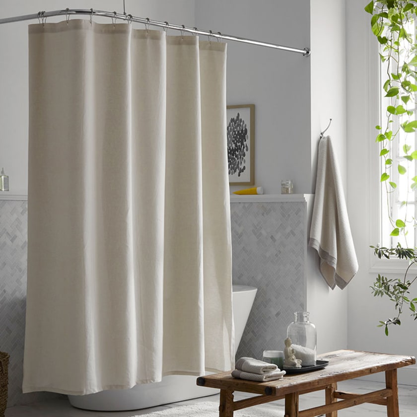 Relaxed Linen Shower Curtain - Parchment