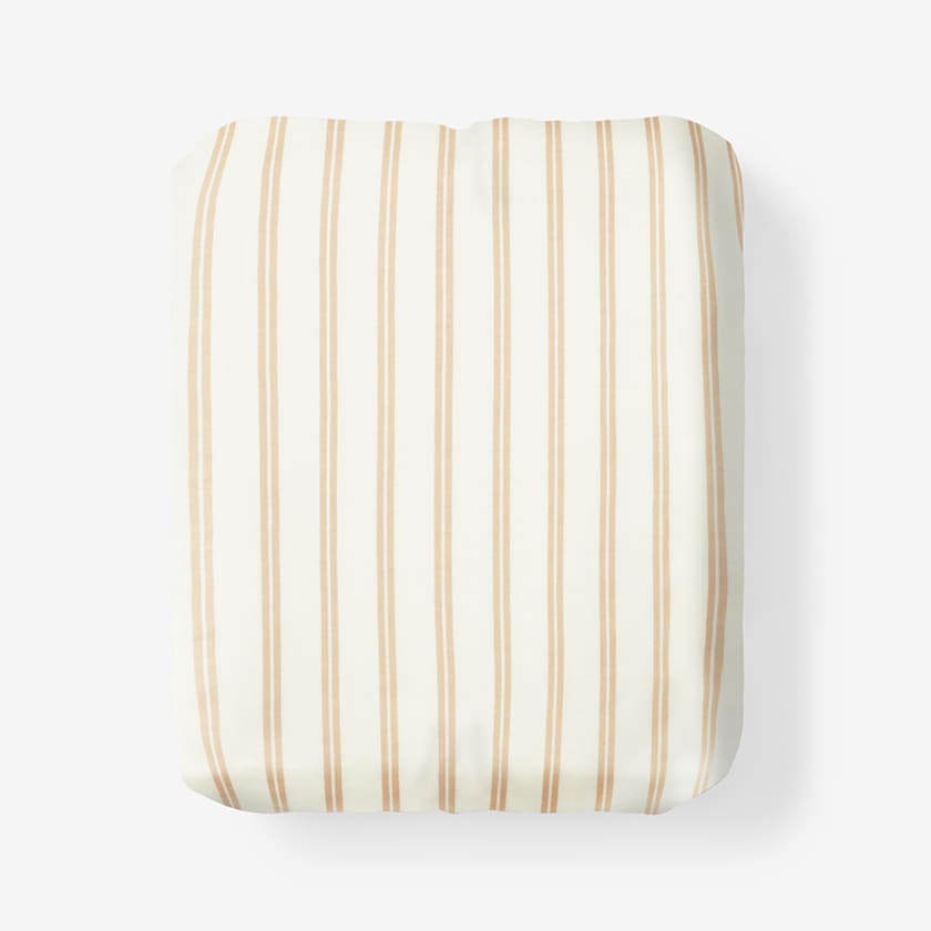 Narrow Stripe Classic Cool Cotton Percale Fitted Bed Sheet