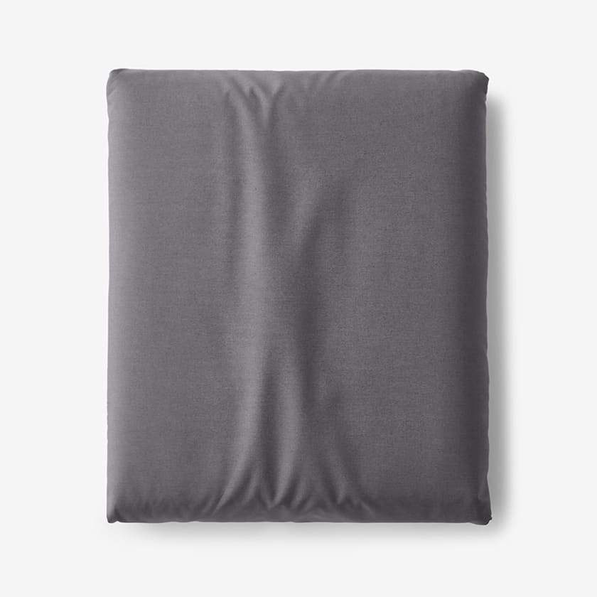 Classic Cool Cotton Percale Fitted Bed Sheet  - Graphite, Twin
