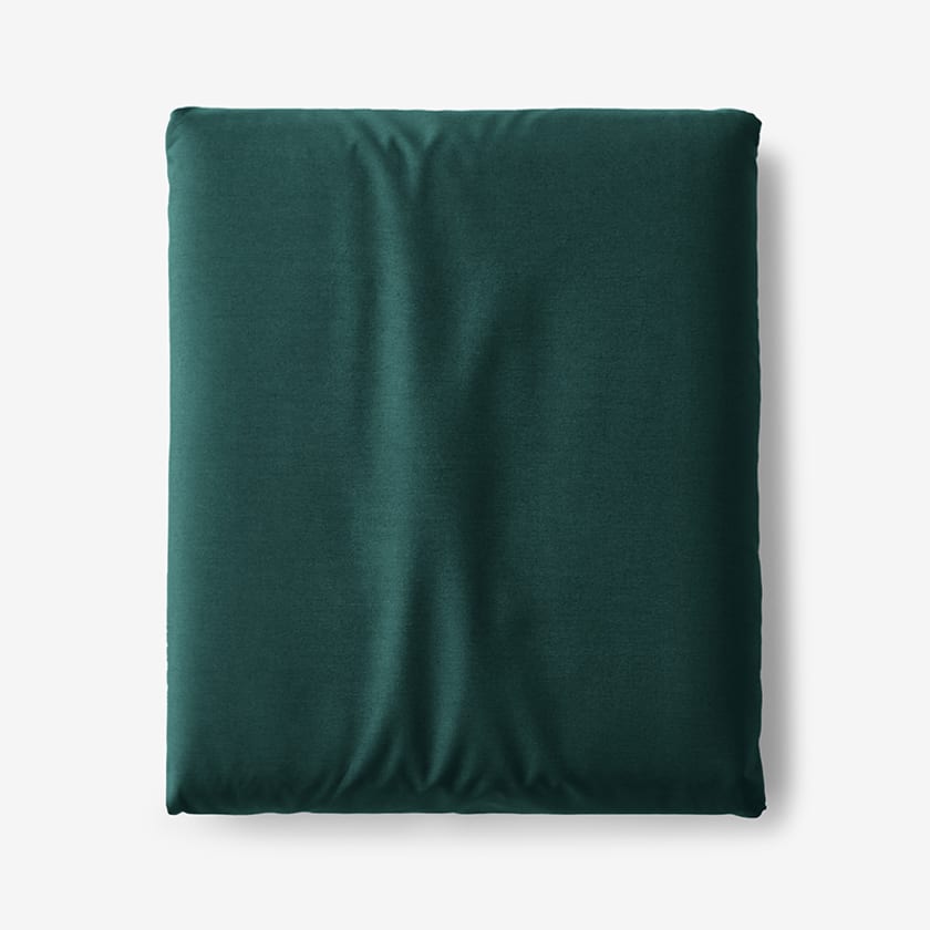 Classic Cool Cotton Percale Fitted Bed Sheet  - Hunter Green, Twin