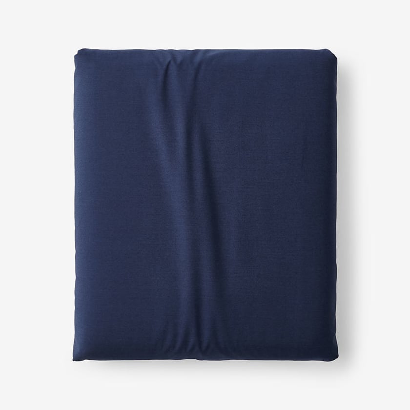 Classic Cool Cotton Percale Fitted Bed Sheet  - Navy, Twin