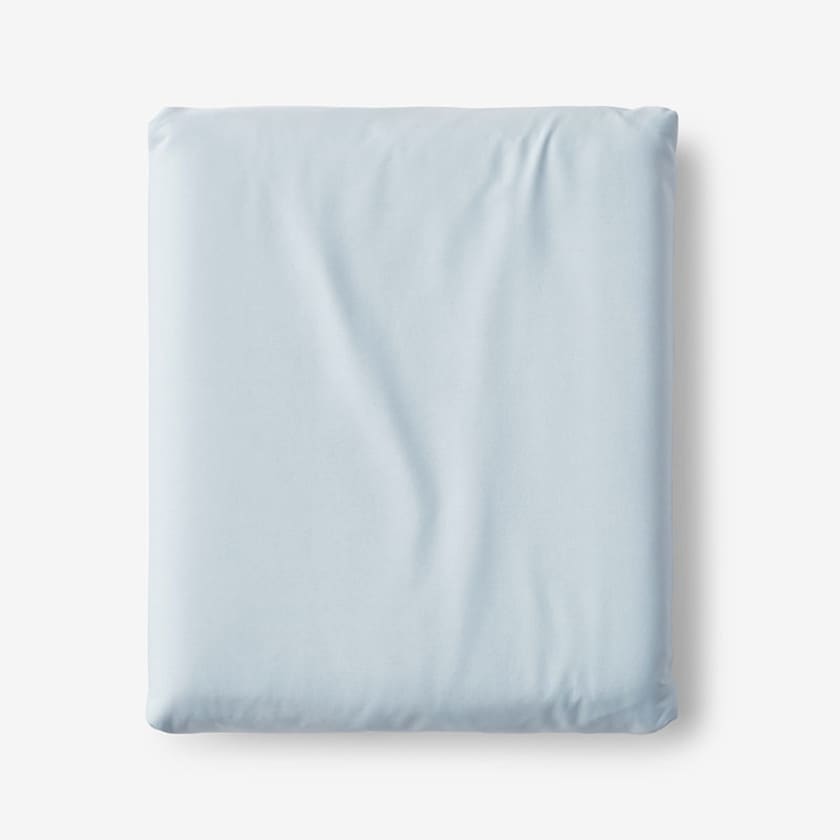 Classic Cool Cotton Percale Fitted Bed Sheet  - Pale Blue, Twin