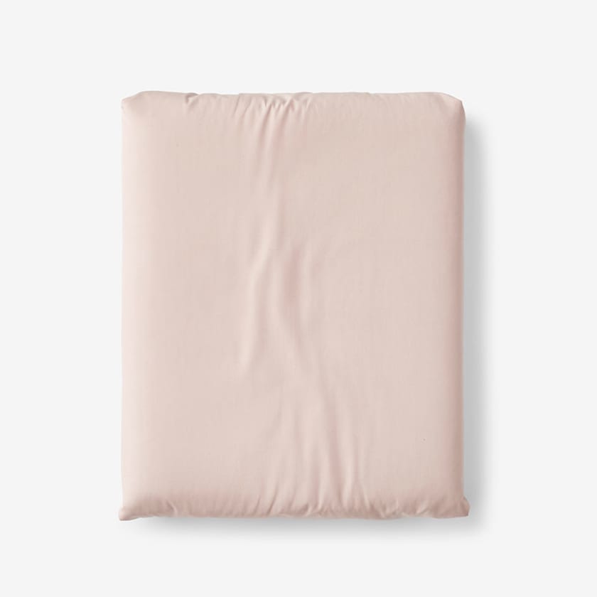 Classic Cool Cotton Percale Fitted Bed Sheet  - Peach Nectar, Twin