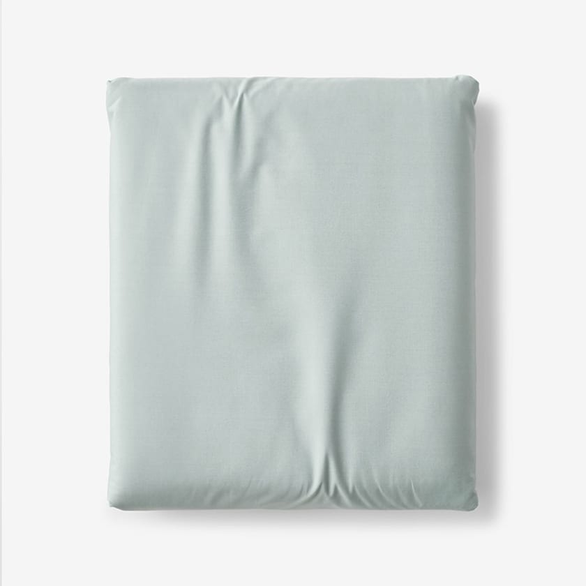 Classic Cool Cotton Percale Fitted Bed Sheet  - Sea Mist, Twin