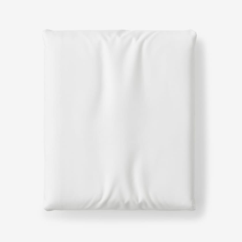 Classic Cool Cotton Percale Fitted Bed Sheet  - White, Twin