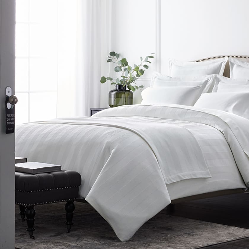 Griffith Luxe Supima® Cotton Duvet Cover - White, Twin/Twin XL