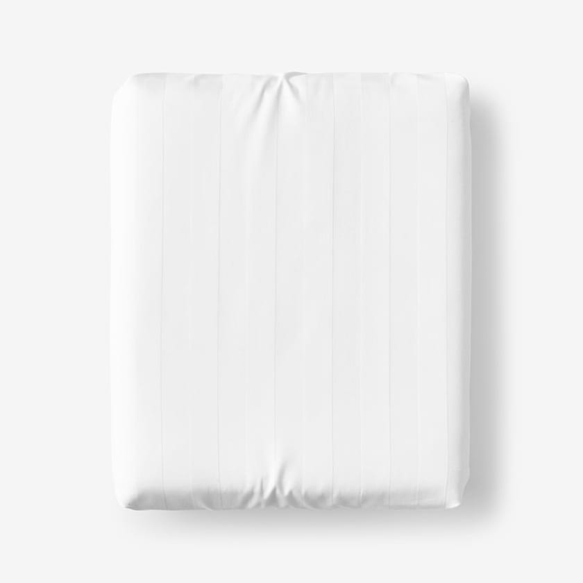 Dobby Stripe Classic Smooth Cotton Wrinkle-Free Sateen Fitted Bed Sheet