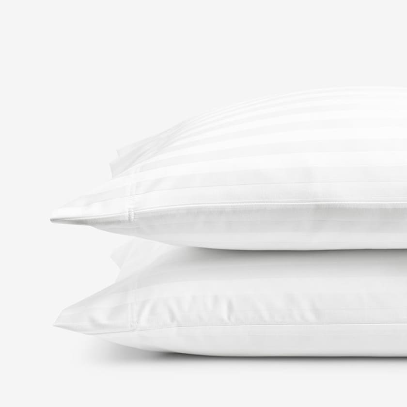 Dobby Stripe Classic Smooth Cotton Wrinkle-Free Sateen Pillowcases
