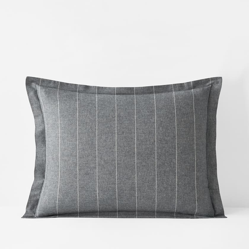 Bromley Premium Ultra-Cozy Cotton Flannel Sham - Smoke, Standard