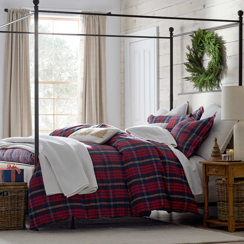 Jared Plaid Classic Ultra-Cozy Cotton Flannel Pillowcases - Red Multi, Standard