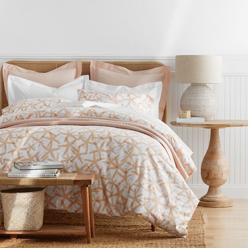 Starfish Classic Cool Cotton Percale Pillowcases  - White Multi, King