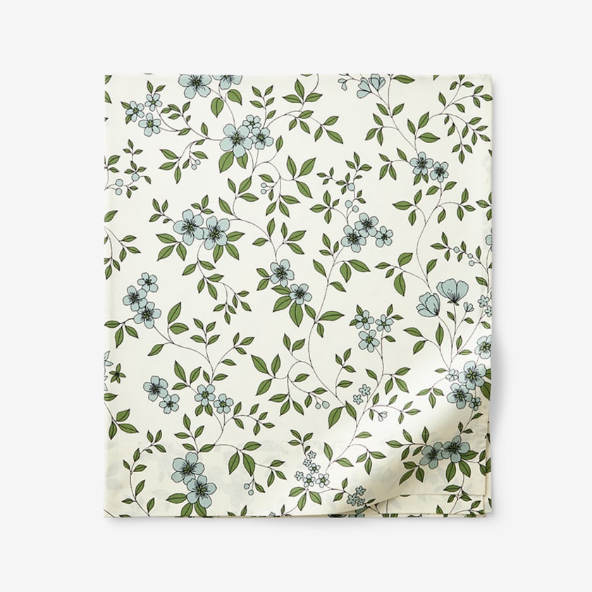 Remi Ditsy Floral Classic Crisp Cotton Percale Pillow Cases - Green ...