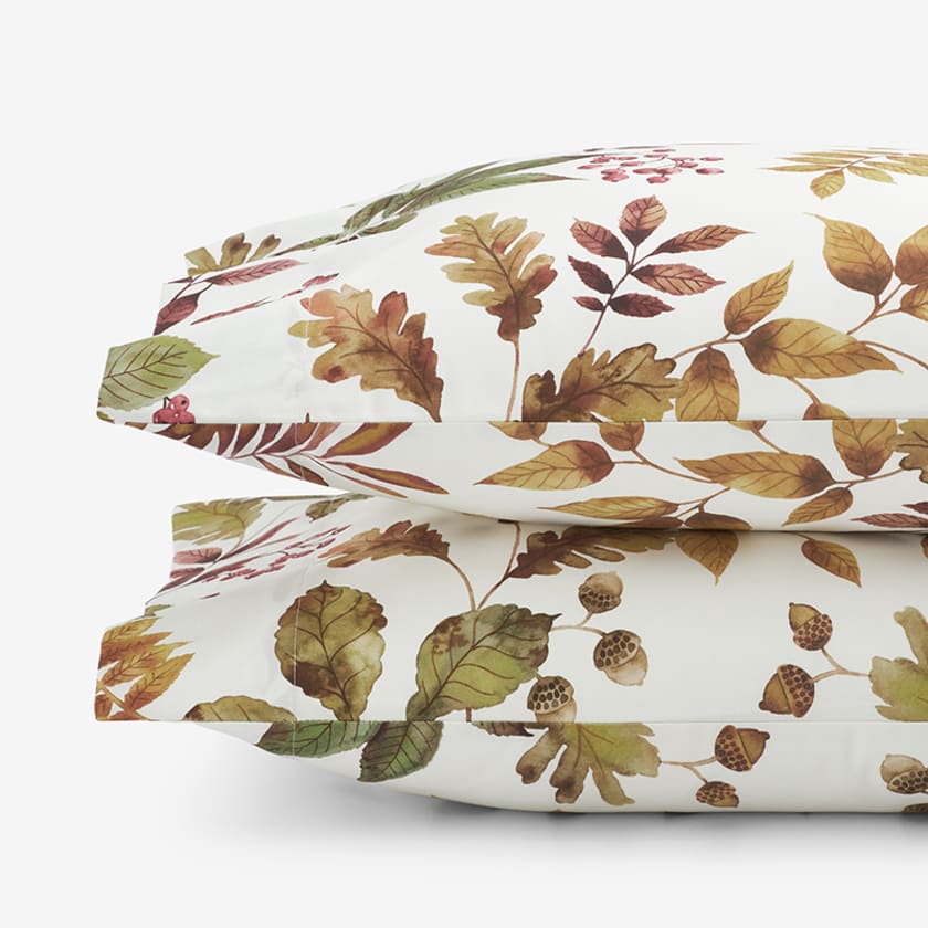 Fall Leaves Premium Smooth Wrinkle-Free Sateen Pillowcases