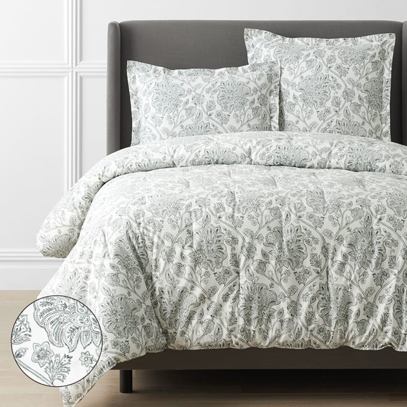 Maison Floral Luxe Smooth Sateen Comforter