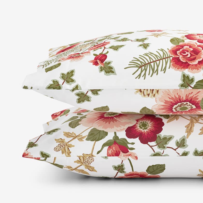 Melody Floral Premium Smooth Wrinkle-Free Sateen Pillowcases