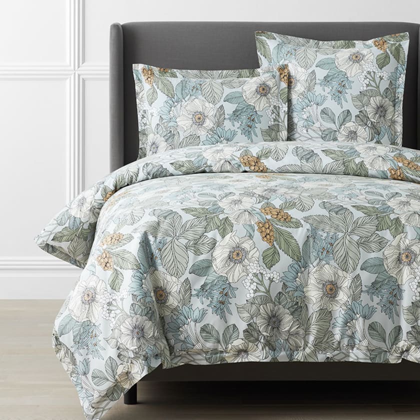 Mona Floral Premium Smooth Wrinkle-Free Sateen Duvet Cover