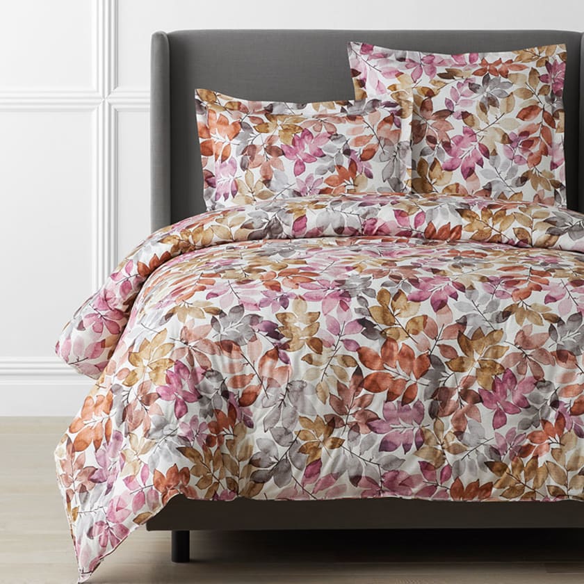 Sunset Leaf Premium Smooth Wrinkle-Free Sateen Comforter