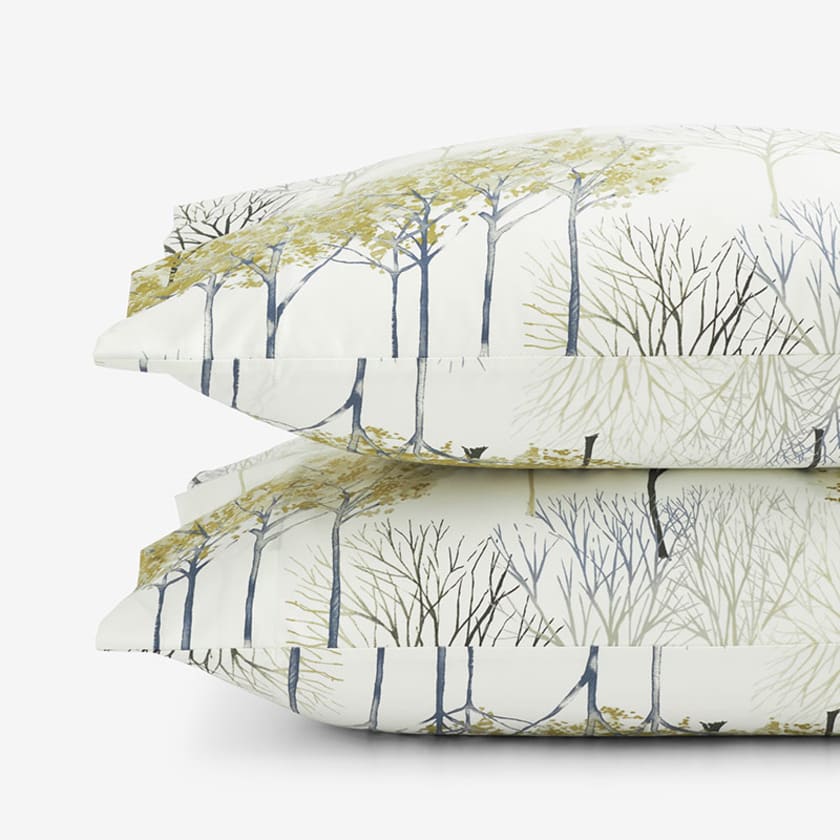 Winter Trees Premium Smooth Wrinkle-Free Sateen Pillowcases