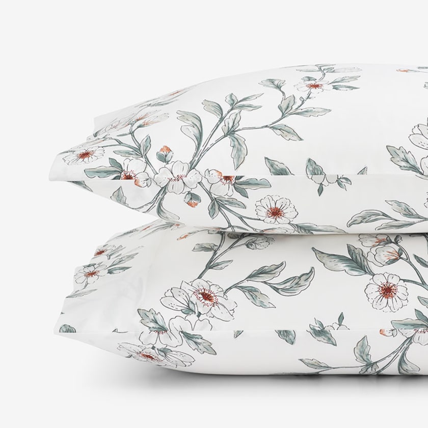 Valentina Floral Premium Smooth Sateen Pillowcases