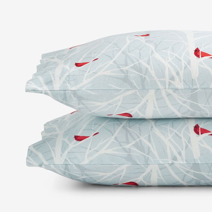 Winter Cardinal Classic Ultra-Cozy Cotton Flannel Pillowcases