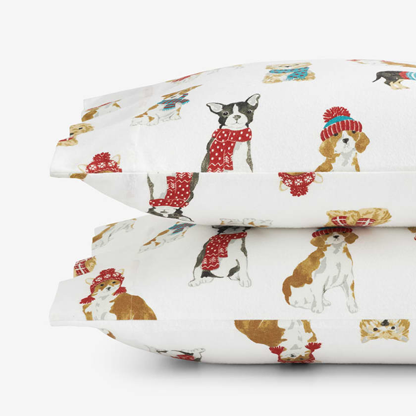 Classy Dogs Classic Ultra-Cozy Cotton Flannel Pillowcases