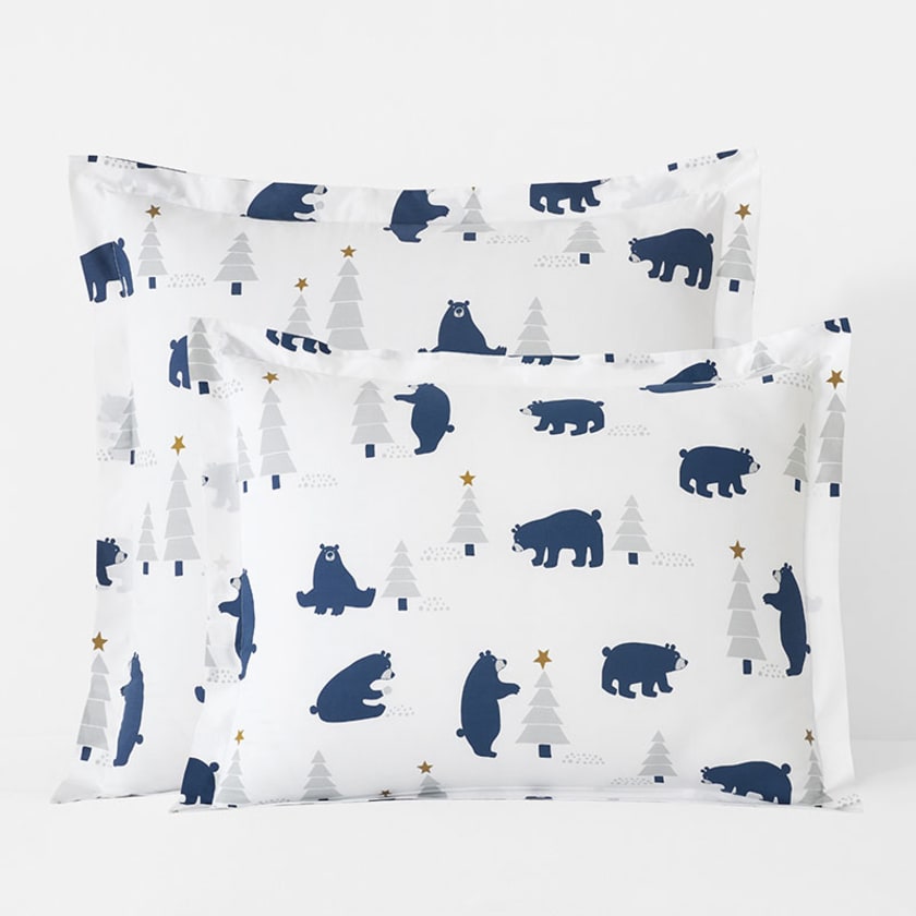 Holiday Trees & Bears Classic Cool Cotton Percale Sham