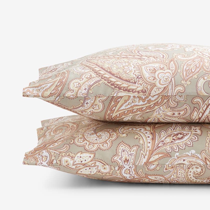 Vintage Paisley Classic Cool Cotton Percale Pillowcases
